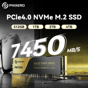 PHIXERO SSD 1tb 2tb SSD NVMe M2 4tb 7450MB/S PCIe 4.0 x4 M.2 2280 Disk Internal Solid State Drives NVME M.2 SSD for PS5 Laptop