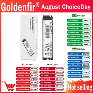 M2 SSD NVMe 256GB Goldenfir M.2 PCIe 128GB 120GB 512GB 1T Solid State Disk 2280 Internal Hard Drive for Laptop Desktop TLC/QLC
